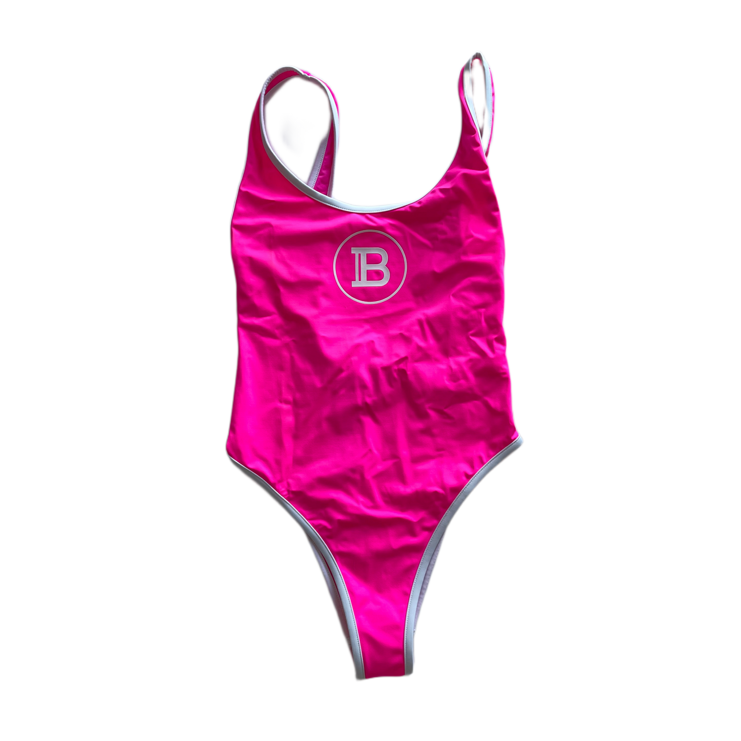 Balmain Logo Swimsuit Pink