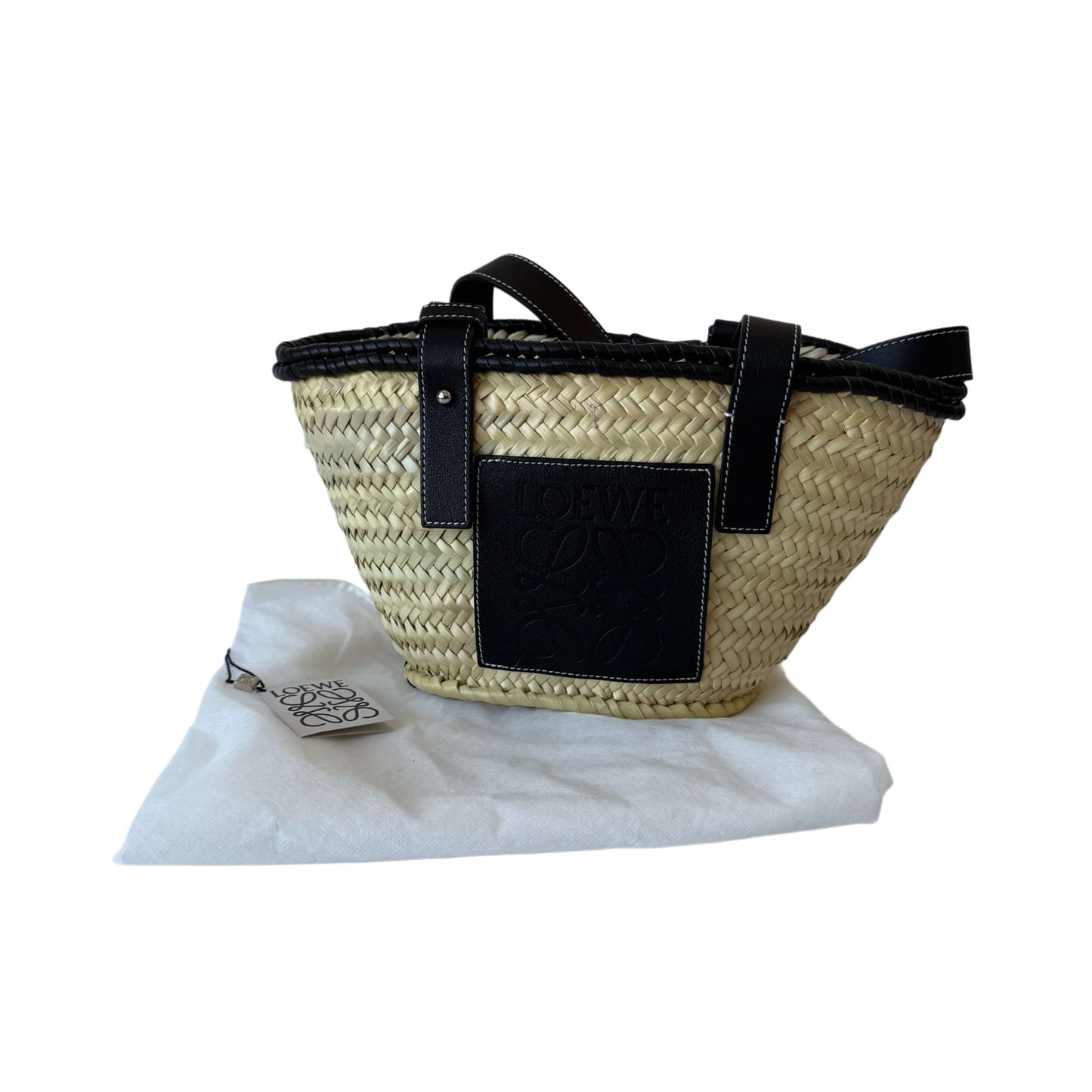 Loewe Anagram Basket Bag Small Black
