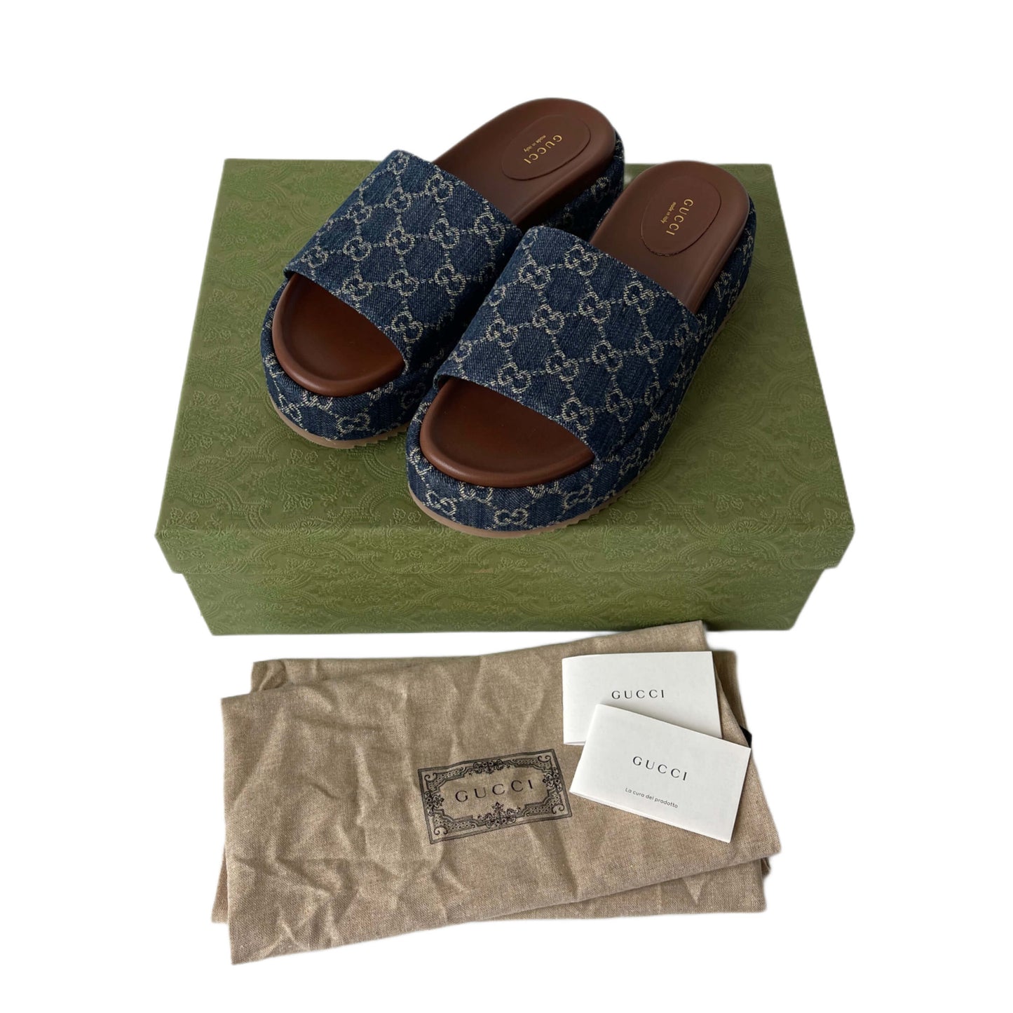 Gucci Platform Sandals Denim