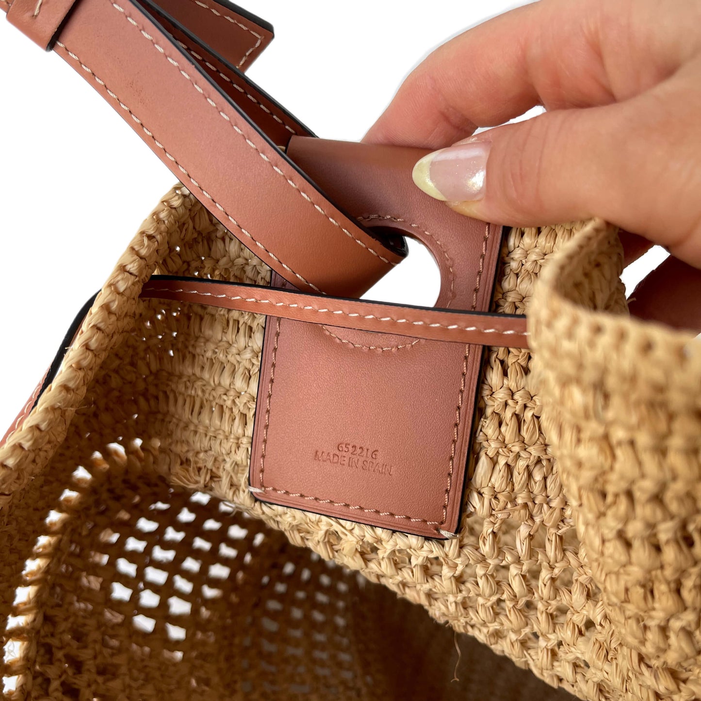 Loewe Balloon Raffia Bag with Ruffles