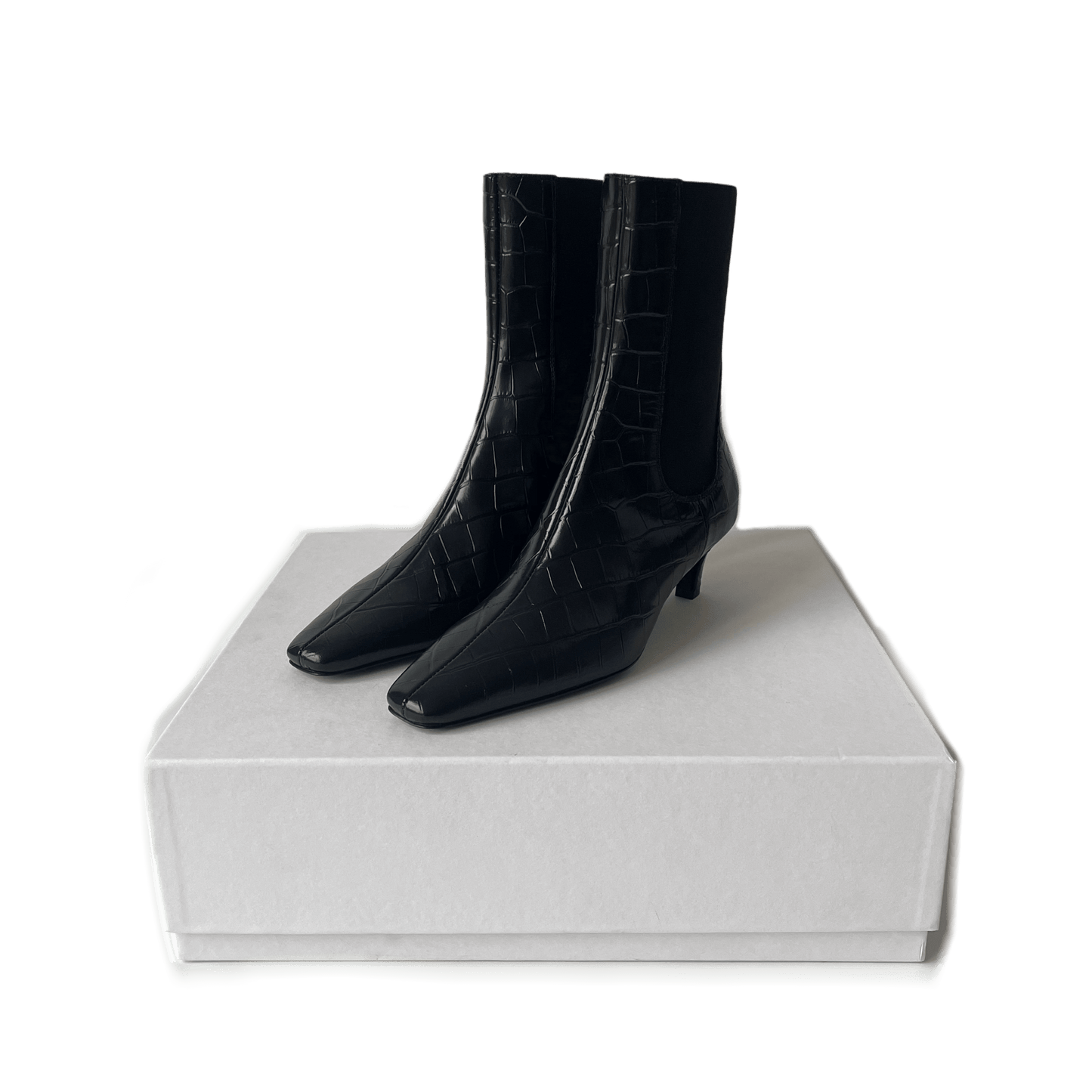 Tôteme Croco Ankle Boots black