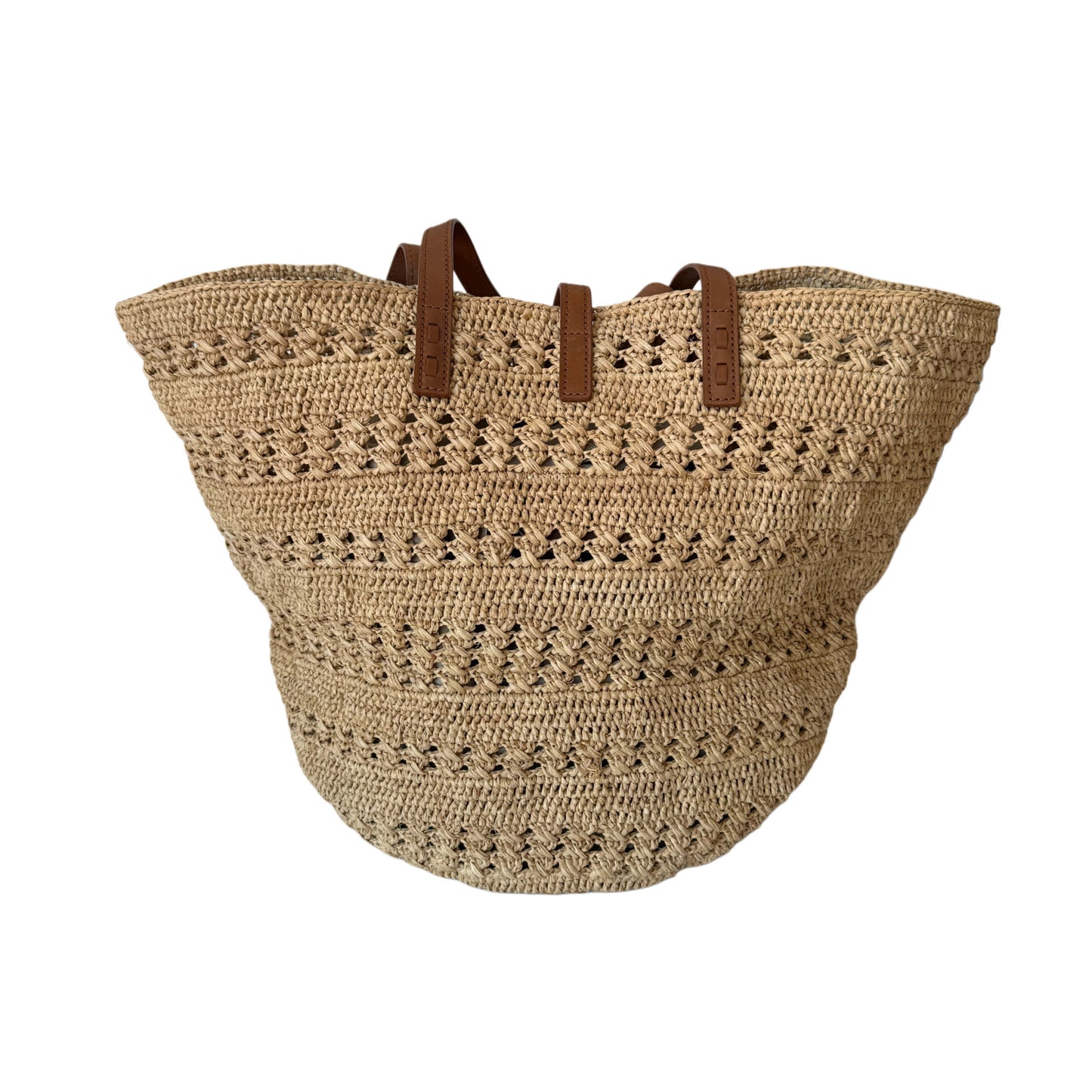 Saint Laurent Panier Medium Raffia Bag