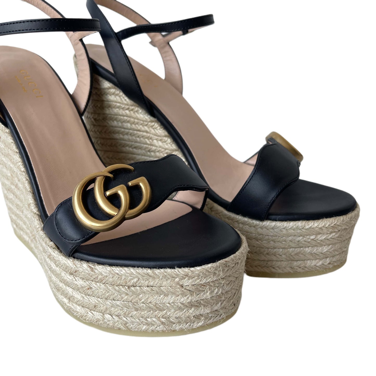 Gucci Plateau Wedges Schwarz