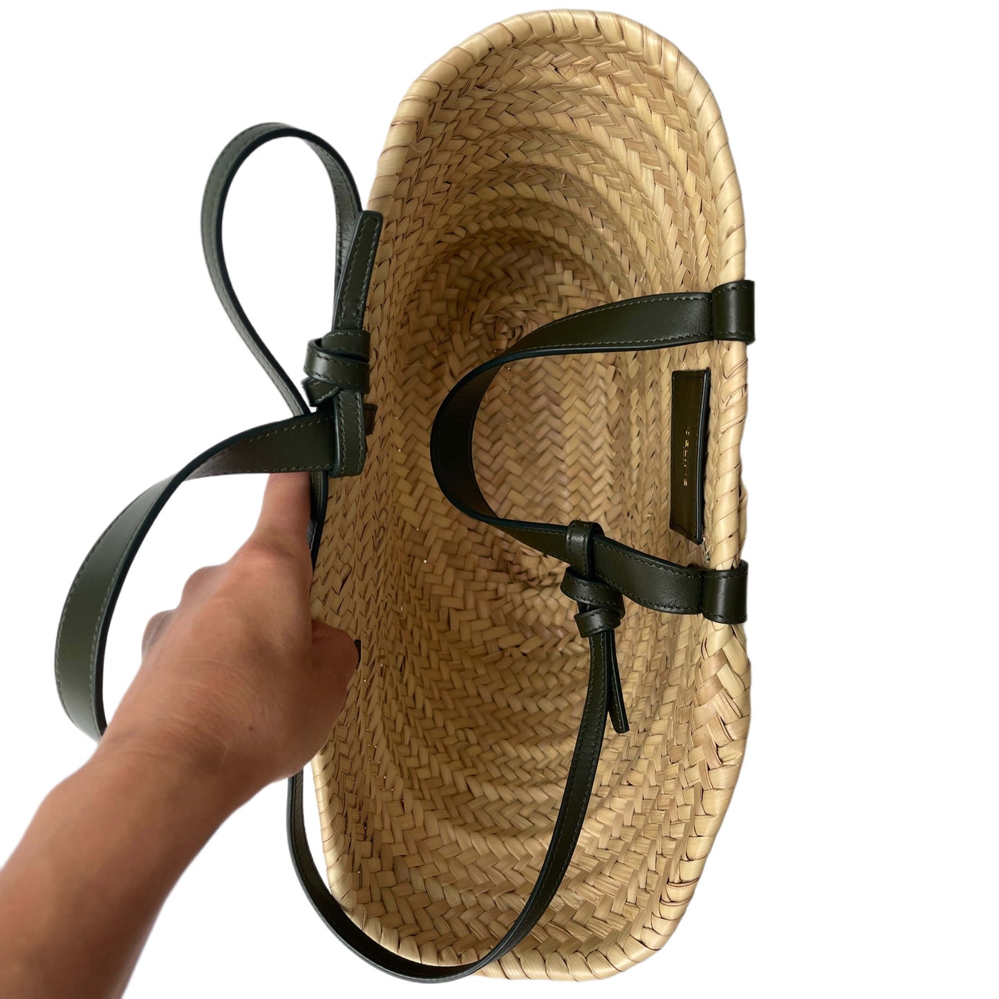 Céline Teen Basket Bag Khaki