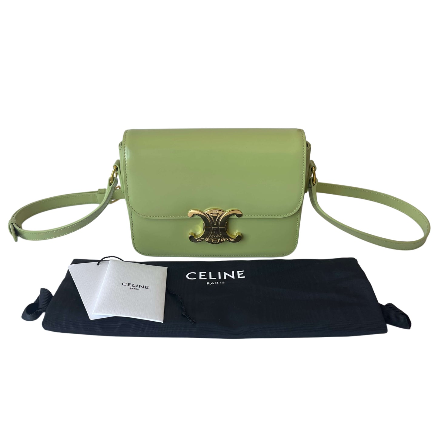 Celine Triomphe Teen Tasche Almond Green