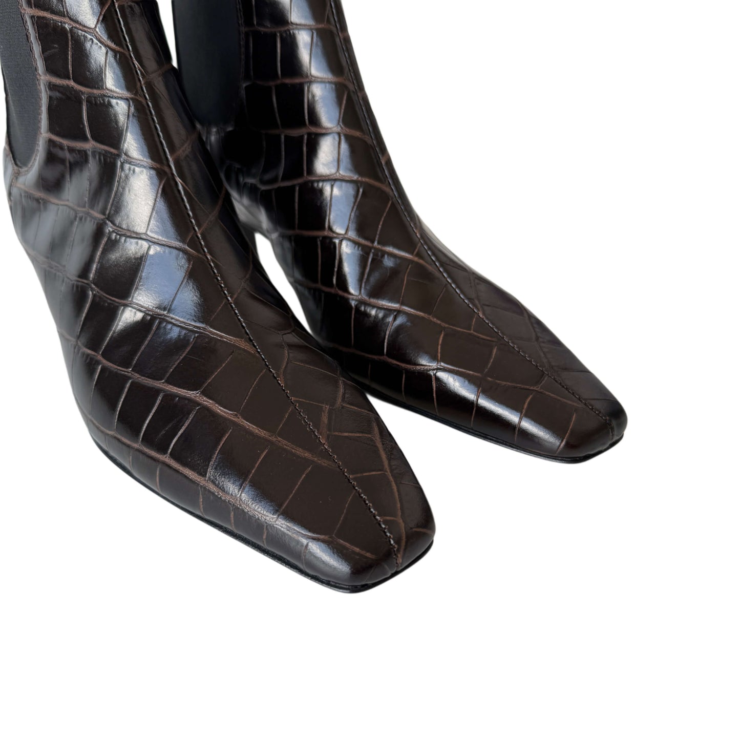 Tôteme Kroko Ankle Boots Braun