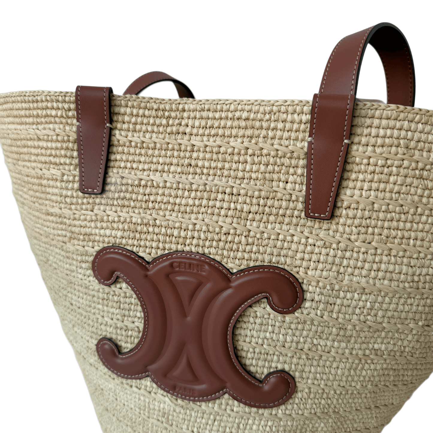 Sac panier Céline Triomphe Medium Tan