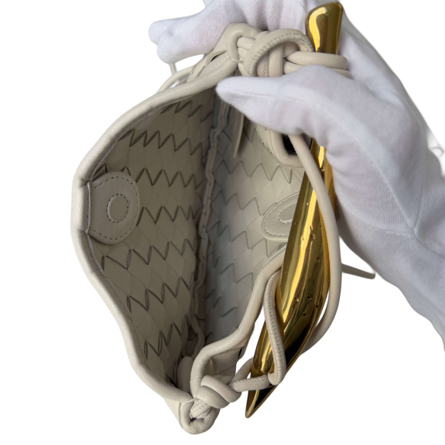 Bottega Veneta Baby Sardine Chalk