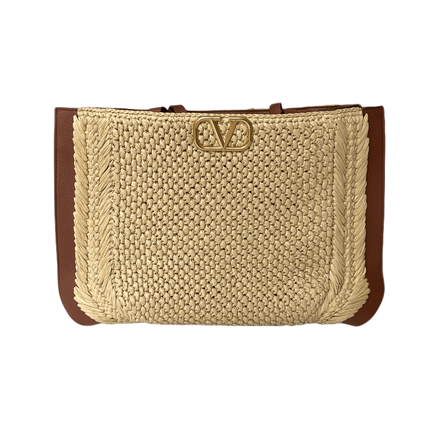 Valentino Garavani Raffia Tote Bag mit VLogo