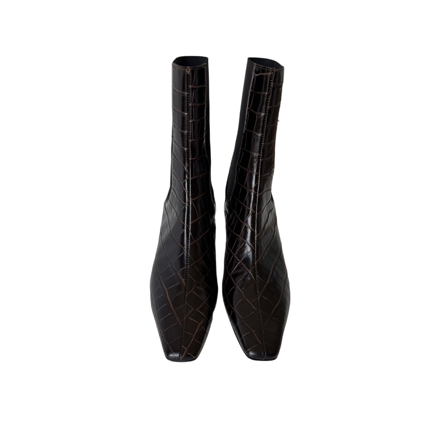 Tôteme Kroko Ankle Boots Braun