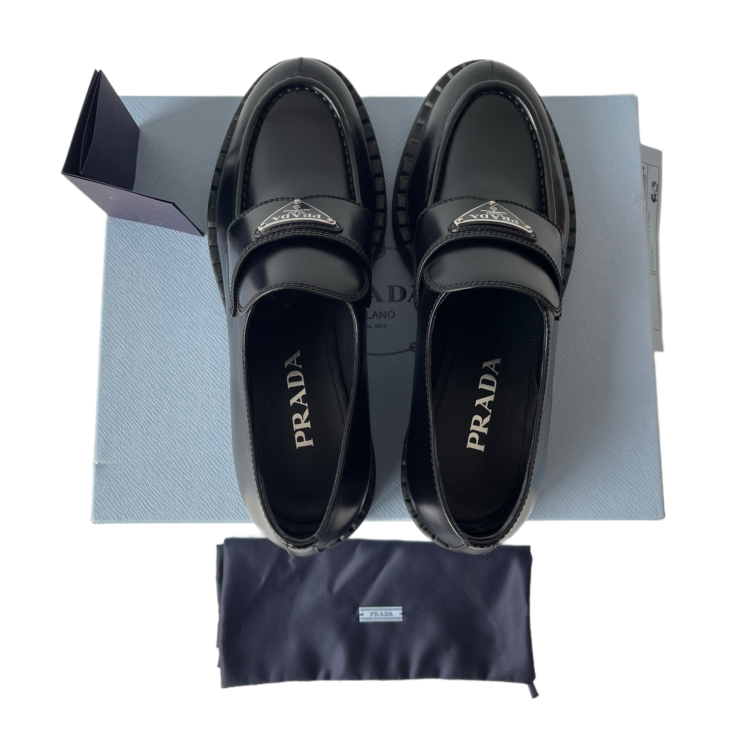 Prada Chocolate Loafers Black