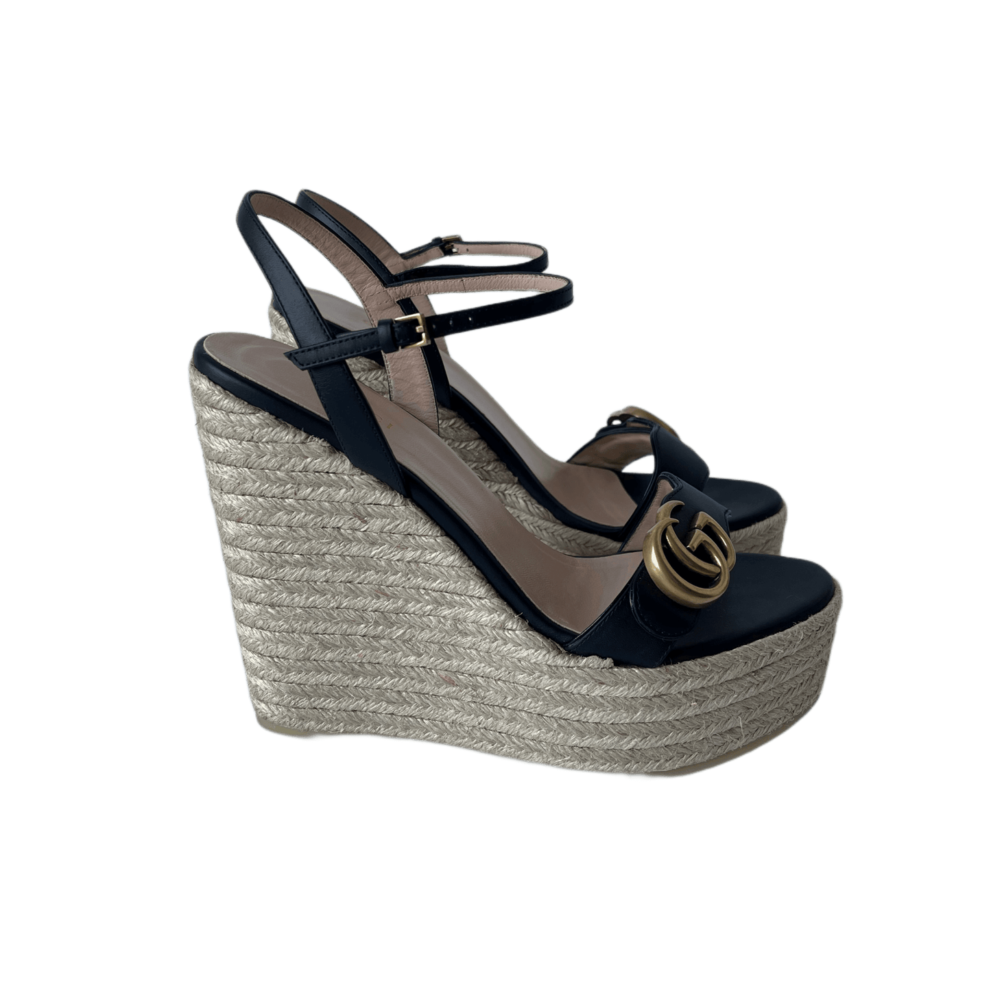 Gucci Plateau Wedges Schwarz