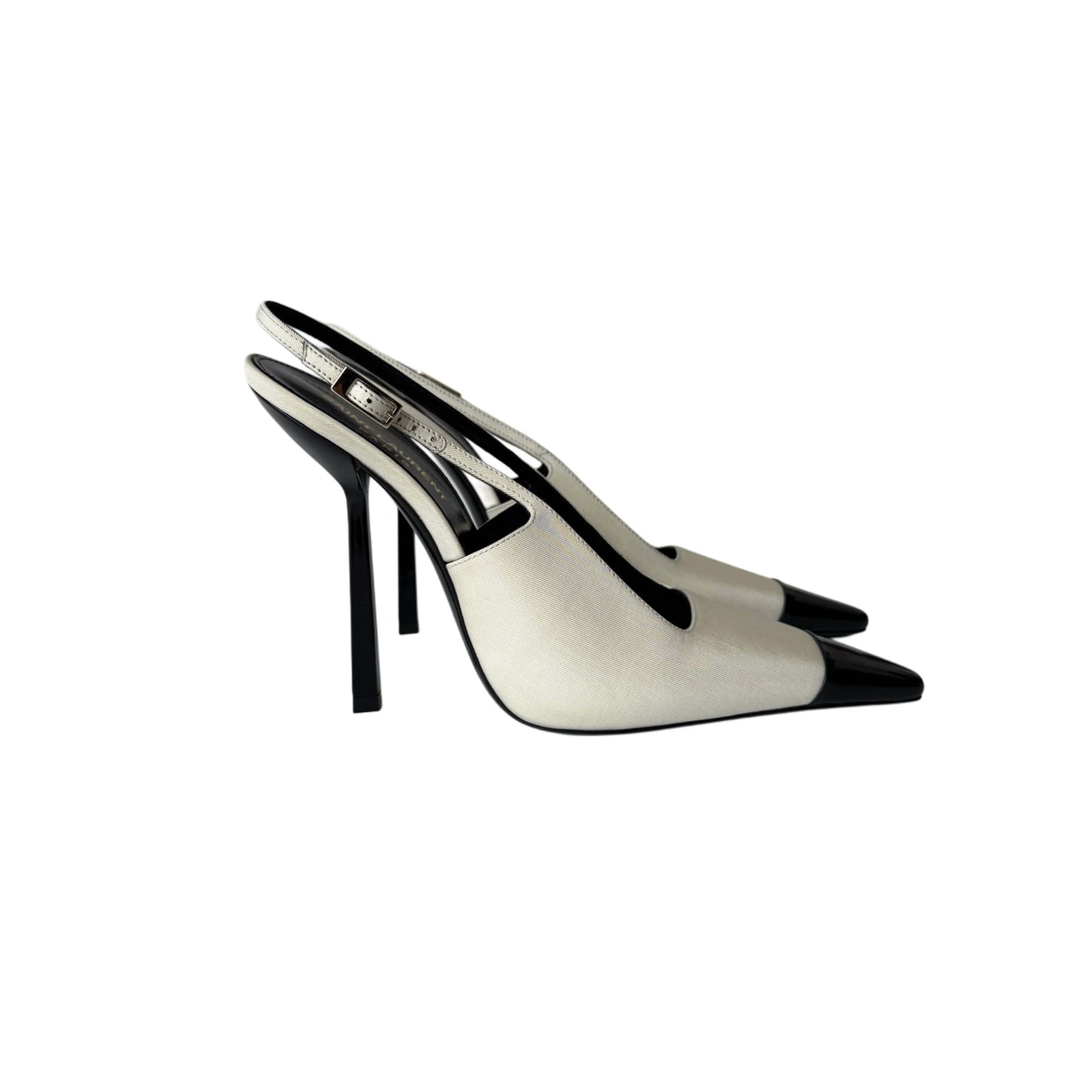 Saint Laurent Ines Slingback Pumps Ivory
