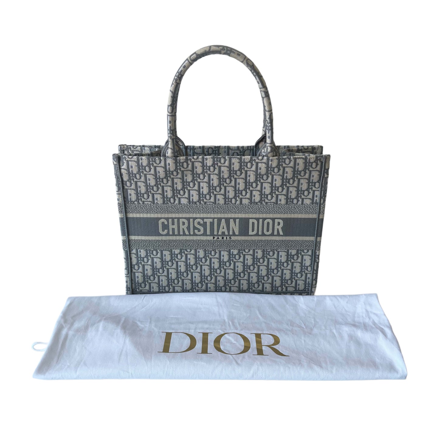 Dior Book Tote Medium Light Grey Oblique