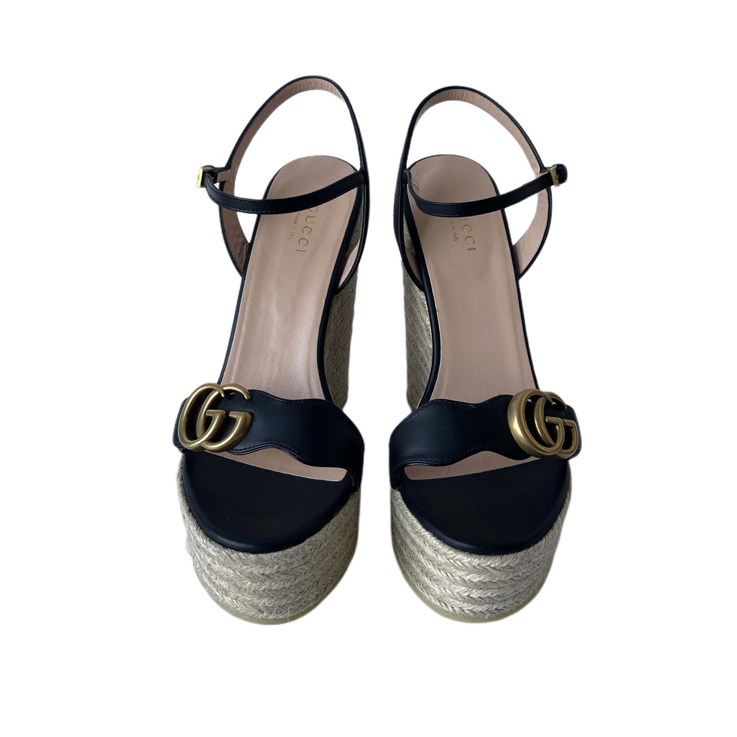 Gucci Plateau Wedges Schwarz