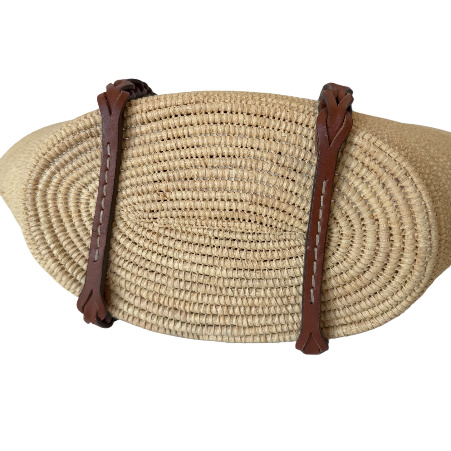 Sac cabas Prada en raphia naturel