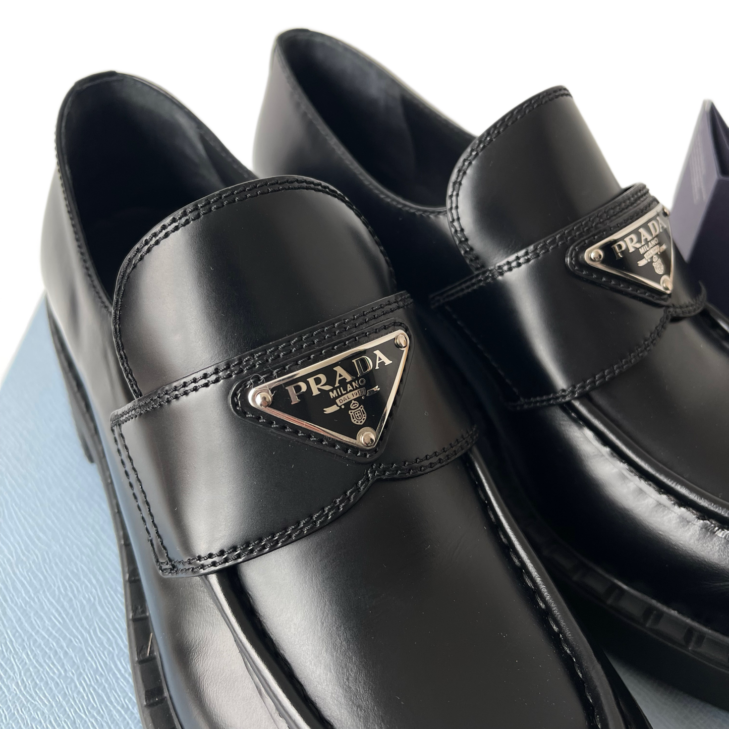 Prada Chocolate Loafers Black