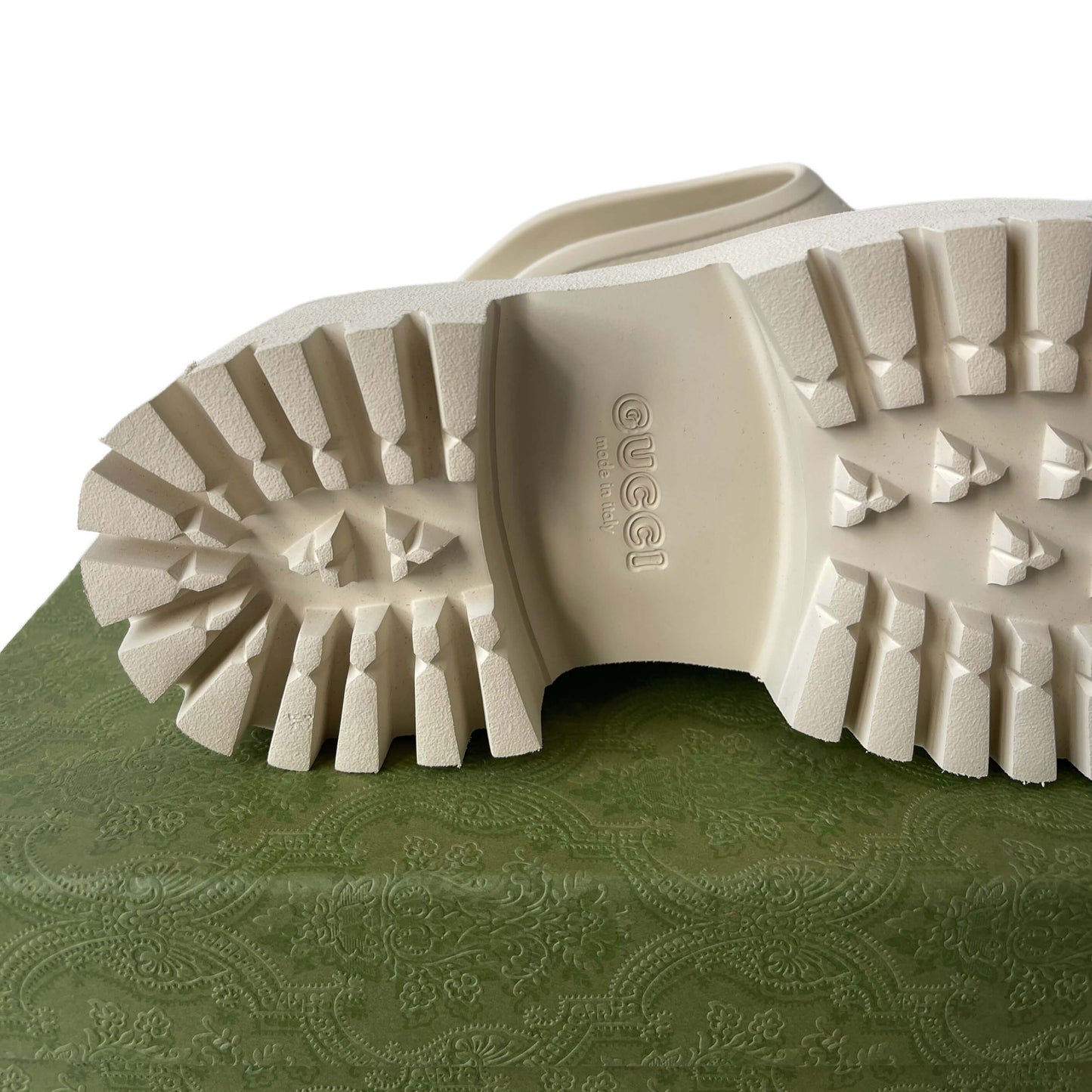 Gucci Platform Sandals in White Rubber
