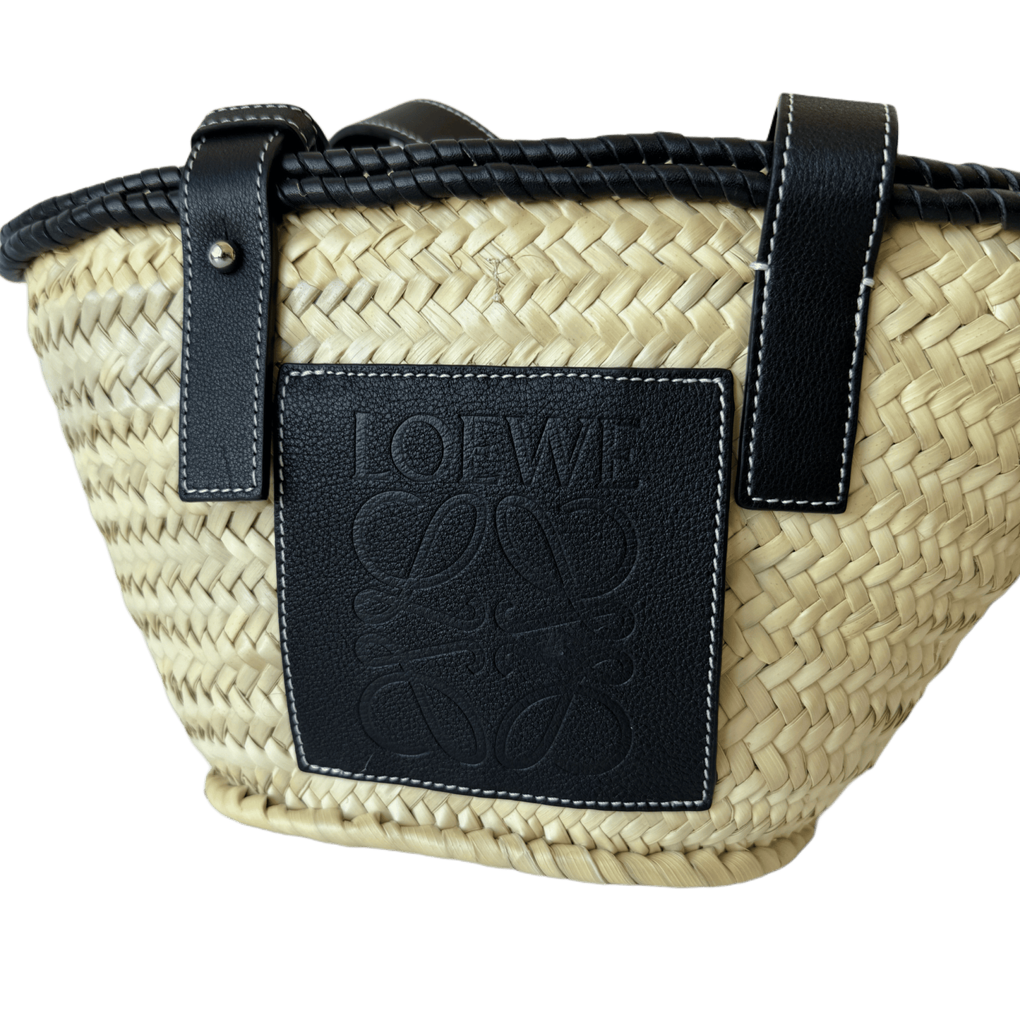 Loewe Anagram Basket Bag Small Black