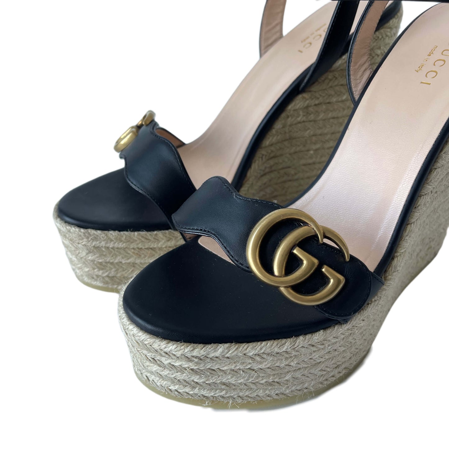 Gucci Plateau Wedges Schwarz