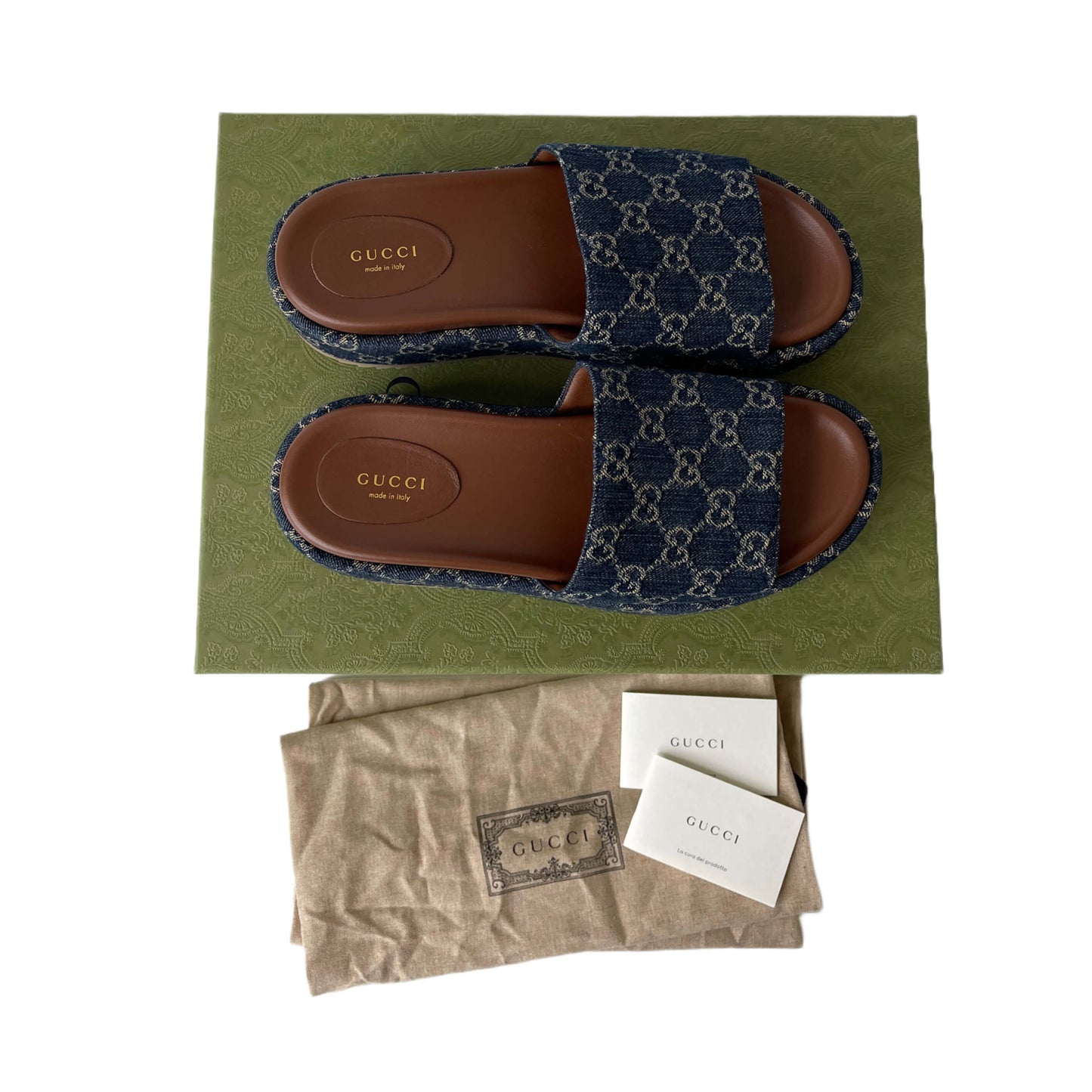 Gucci Platform Sandals Denim