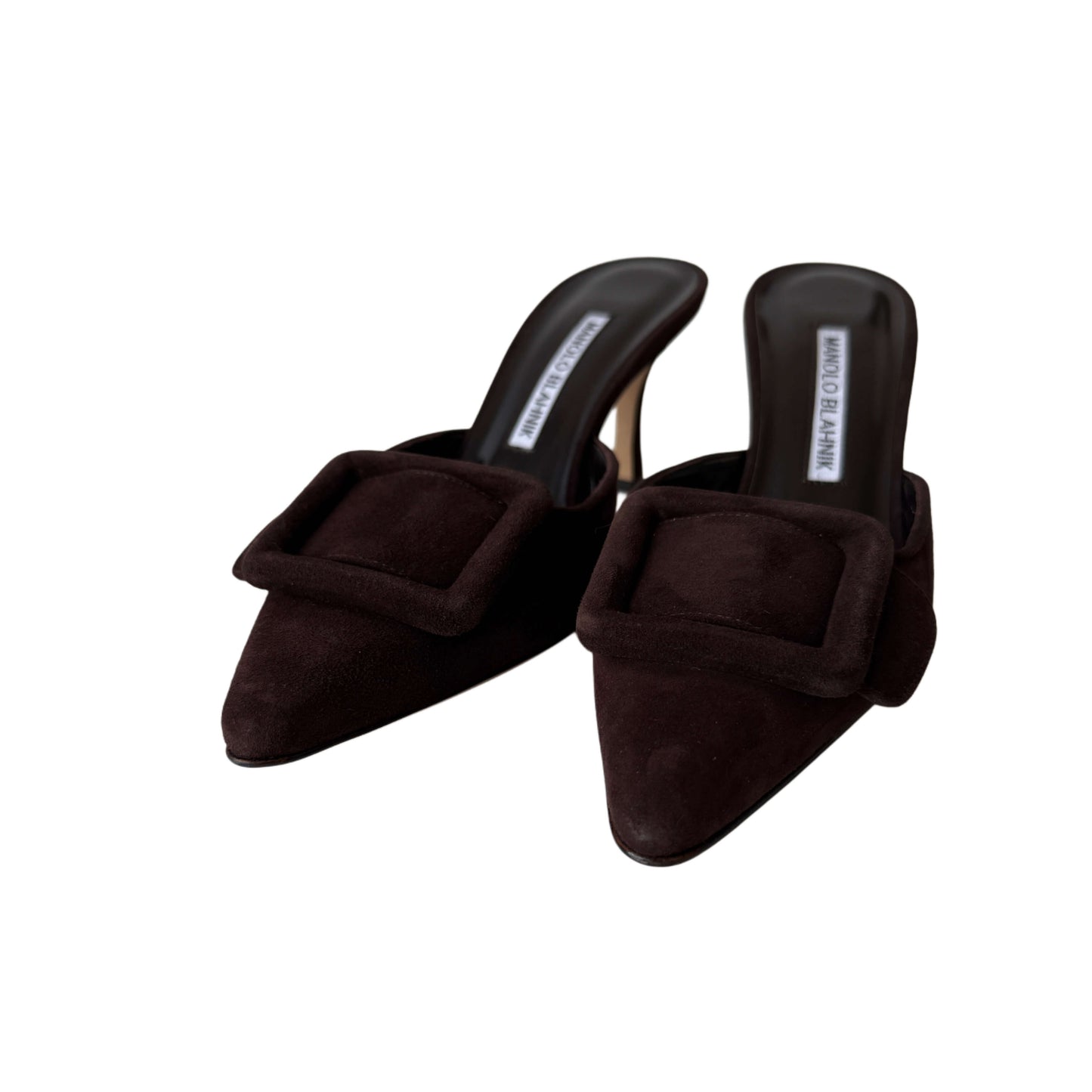 Manolo Blahnik Maysale Mules Braun