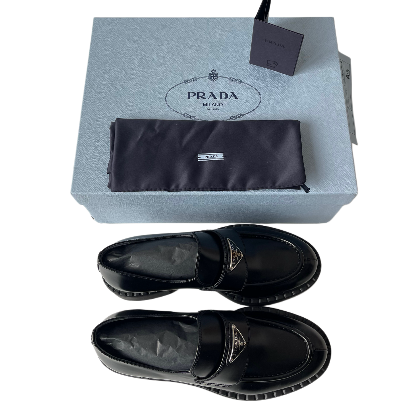 Prada Chocolate Loafers Black