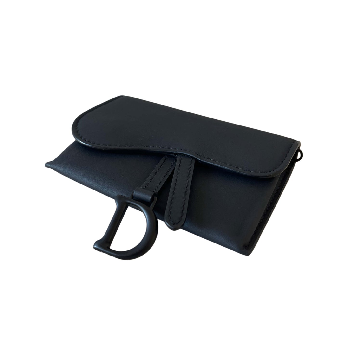 Dior Saddle Mini Wallet on Chain Schwarz