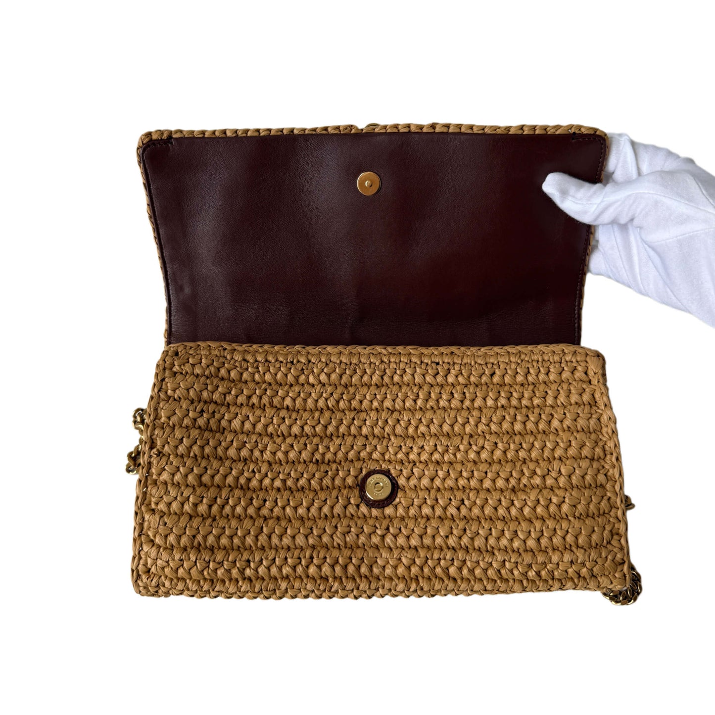 Saint Laurent Kate 99 Raffia Bag