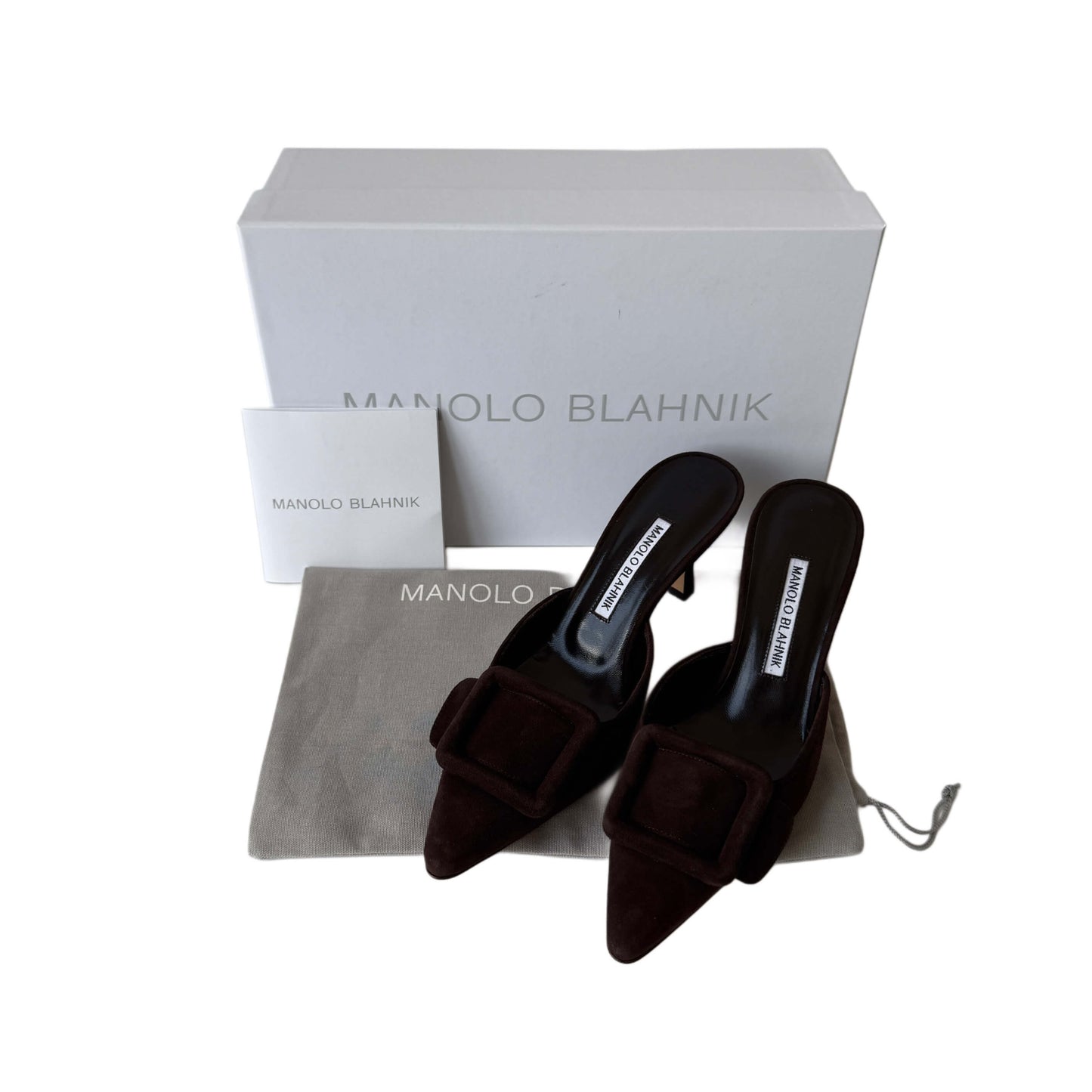 Manolo Blahnik Maysale Mules Braun
