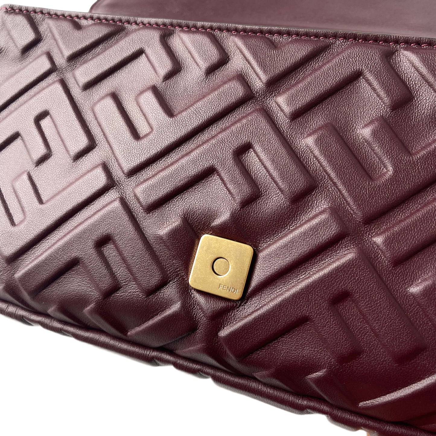 Fendi Baguette Tasche Bordeaux