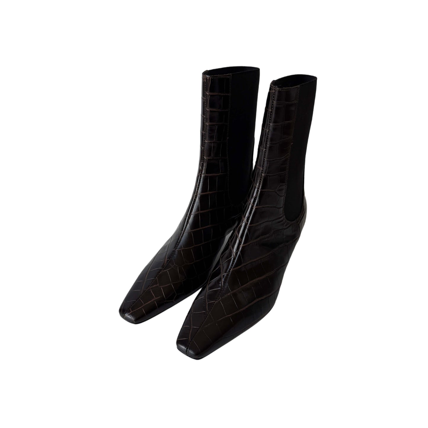 Tôteme Kroko Ankle Boots Braun