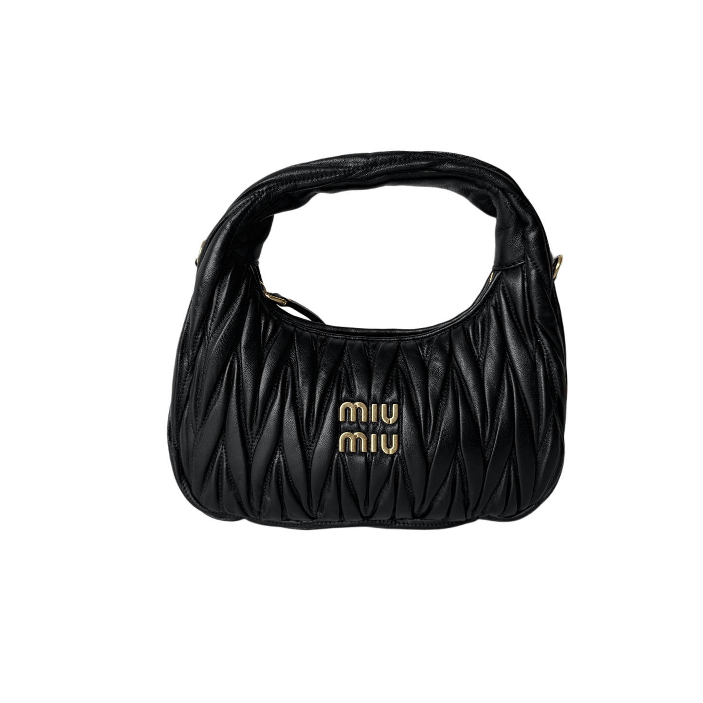 Miu Miu Wander Hobo Bag Small Schwarz