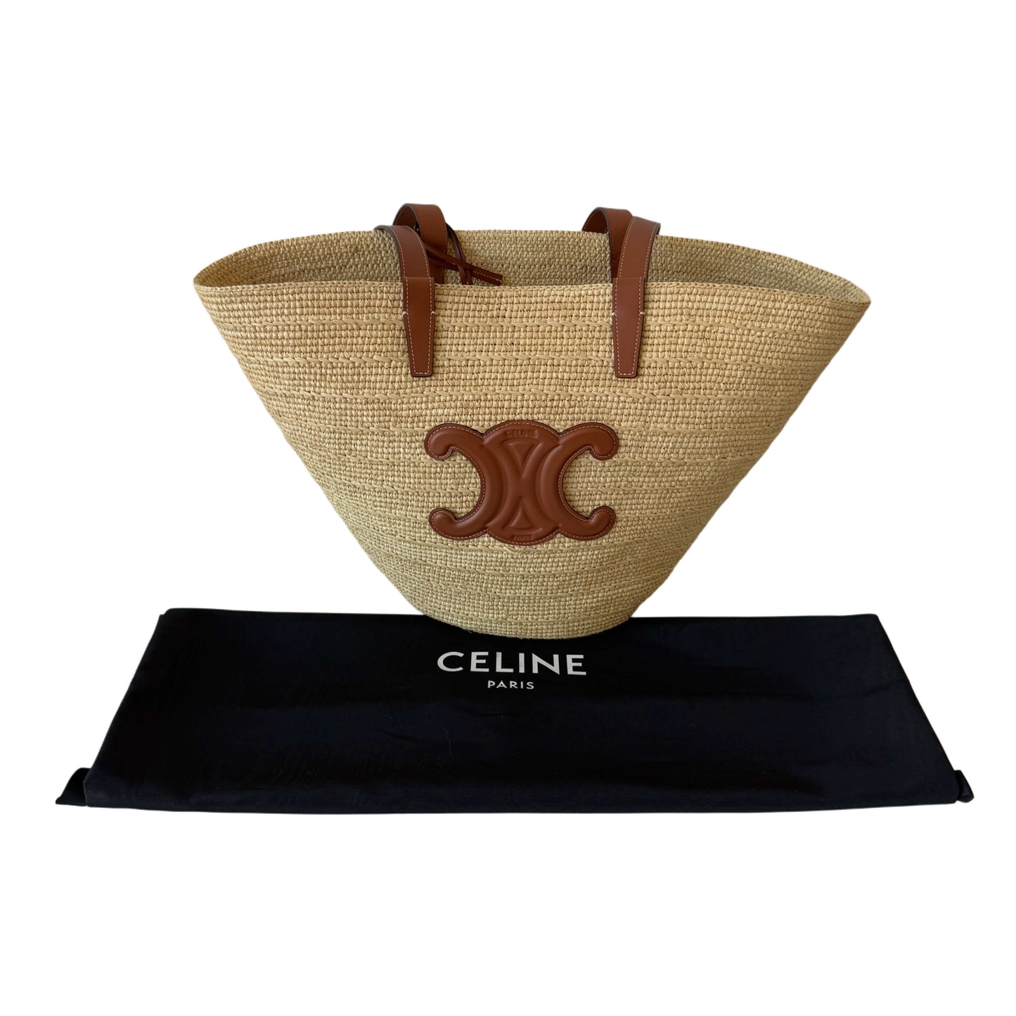 Sac panier Céline Triomphe Medium Tan