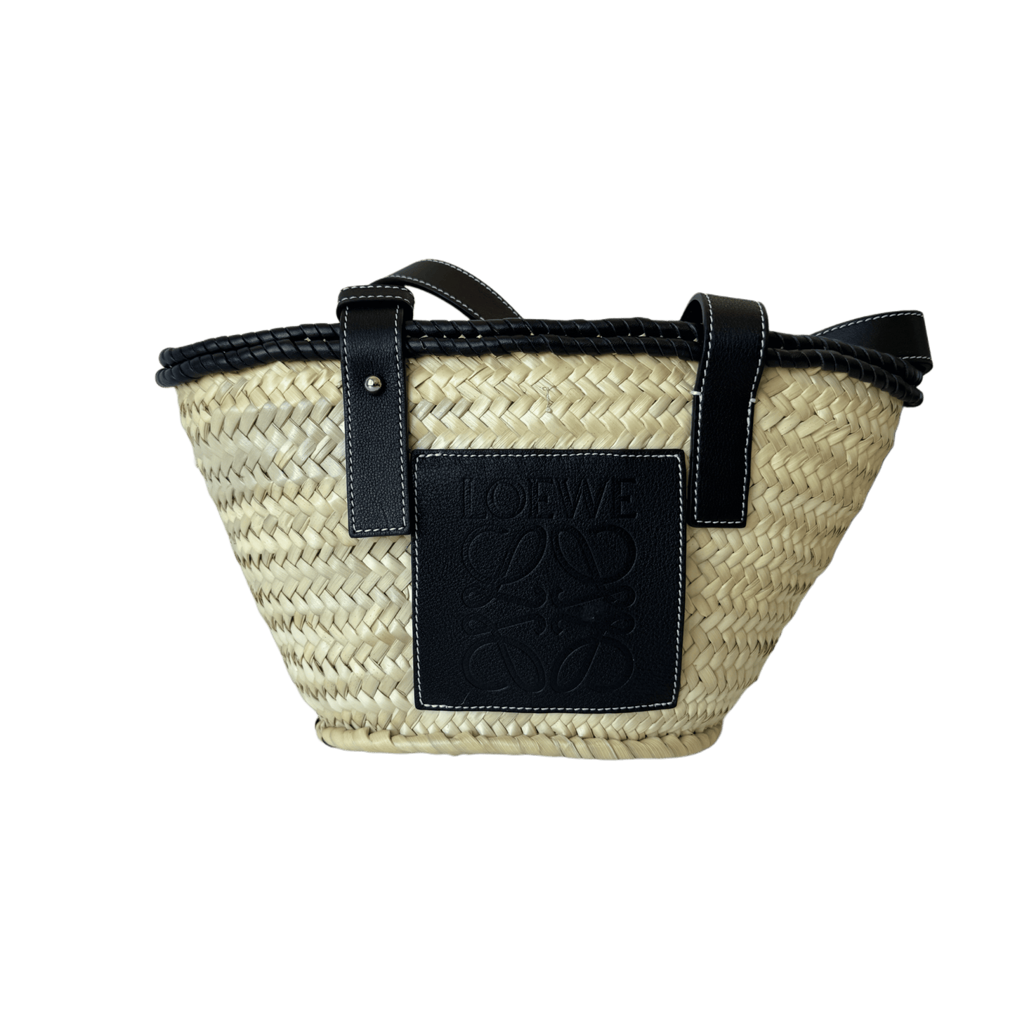 Loewe Anagram Basket Bag Small Black