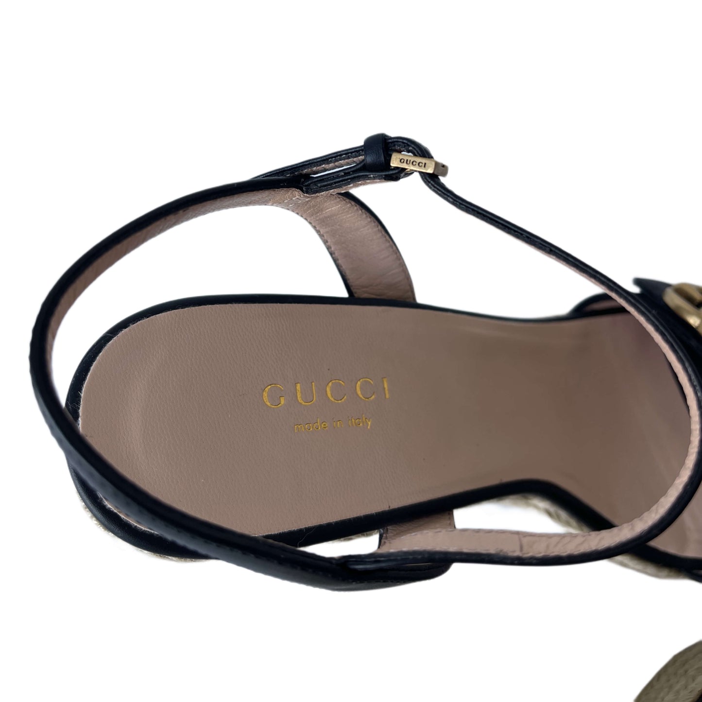 Gucci Plateau Wedges Schwarz