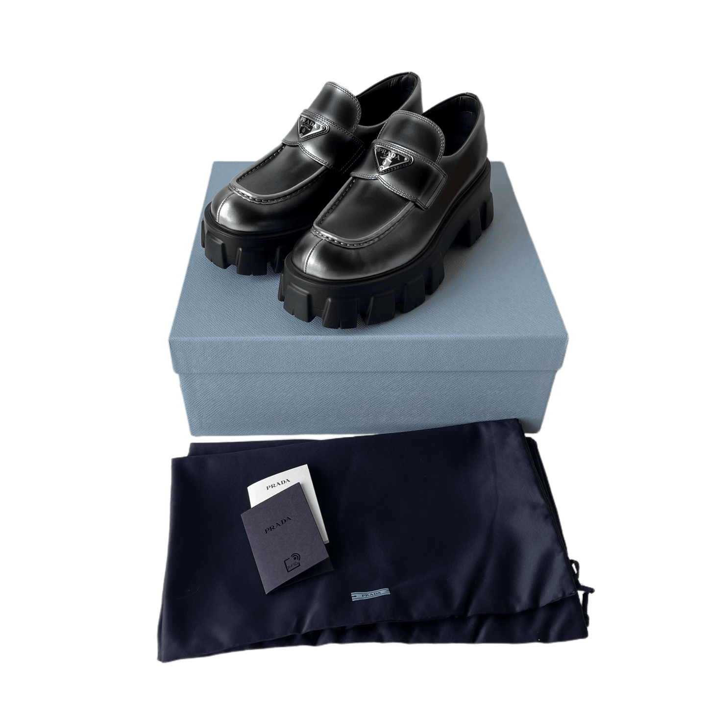 Prada Monolith Loafers Black