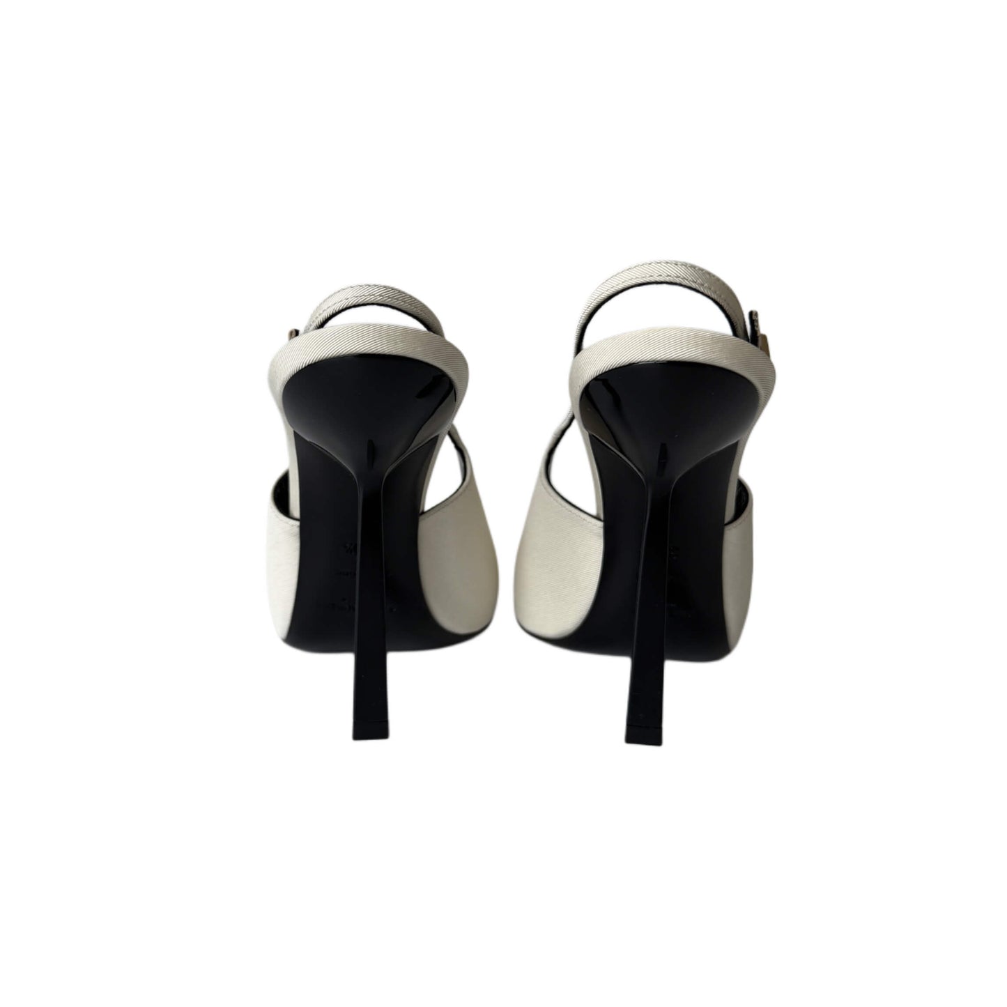 Saint Laurent Ines Slingback Pumps Ivory