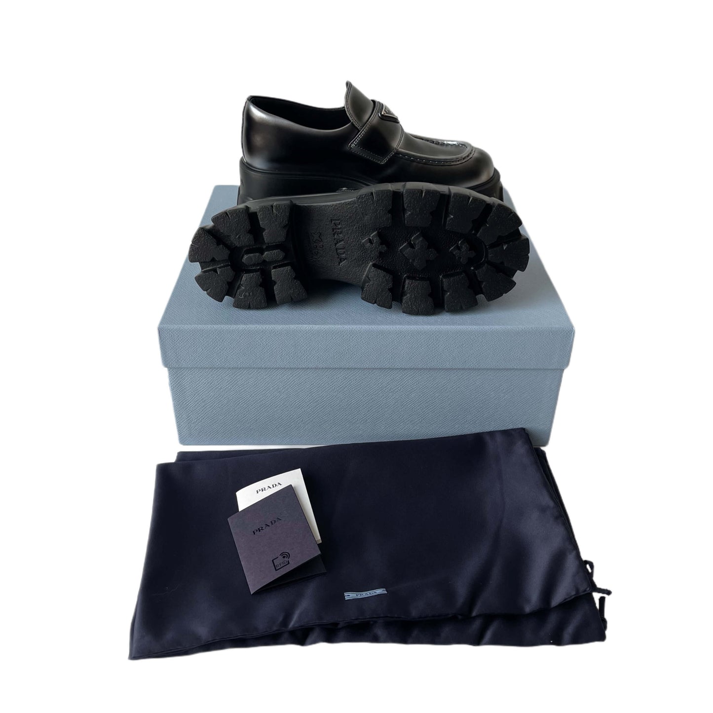 Prada Monolith Loafers Black