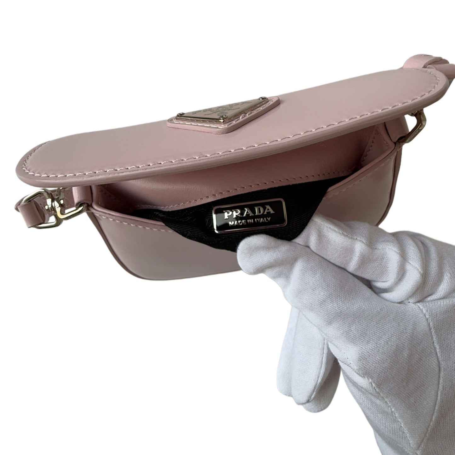 Mini sac Prada Cleo rose