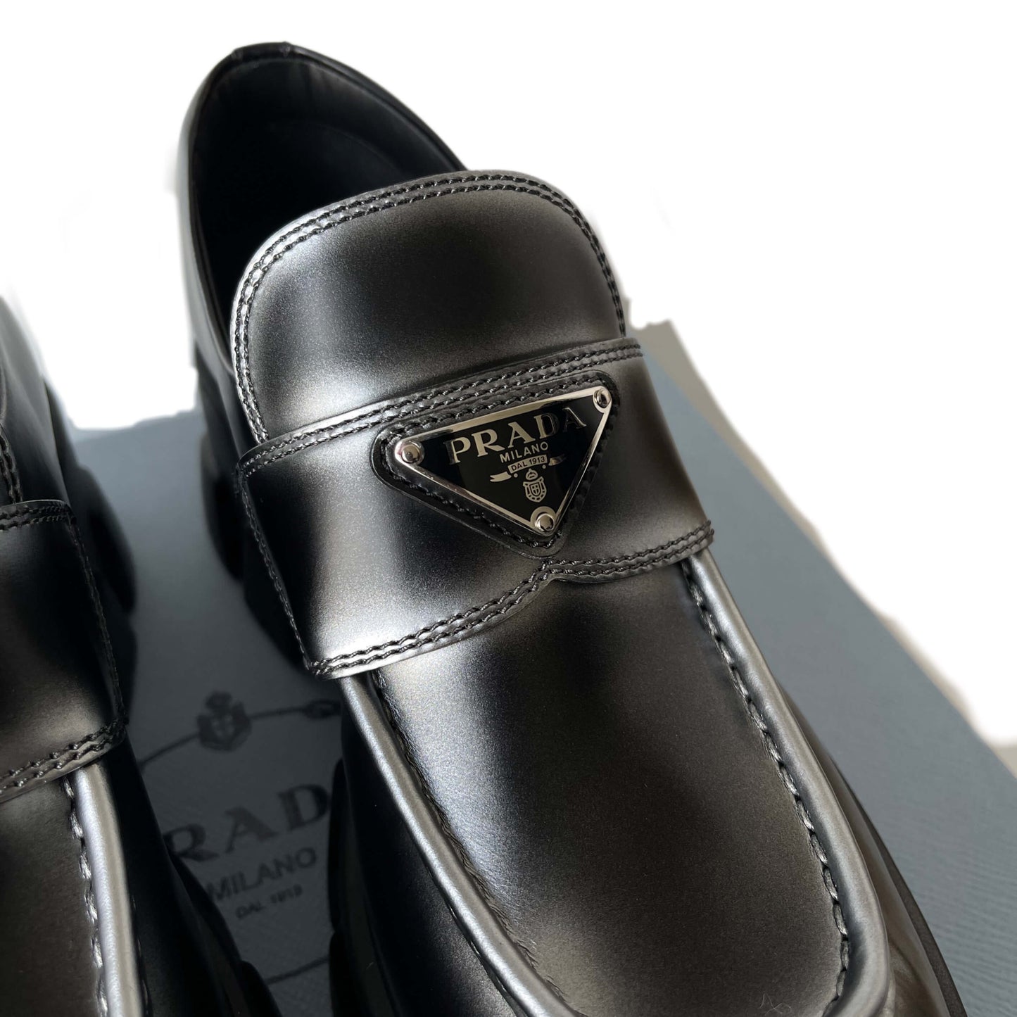 Prada Monolith Loafers Black