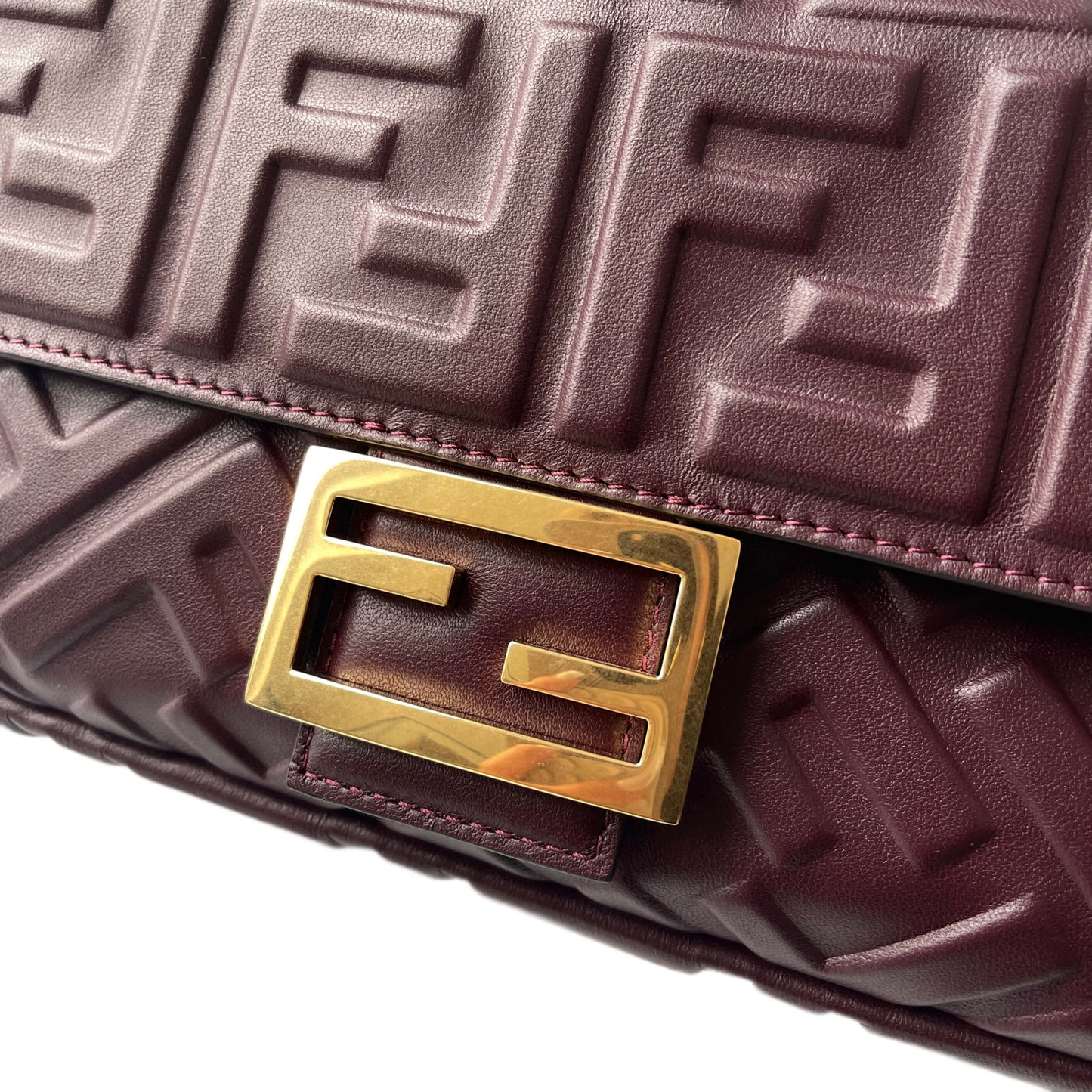 Fendi Baguette Tasche Bordeaux