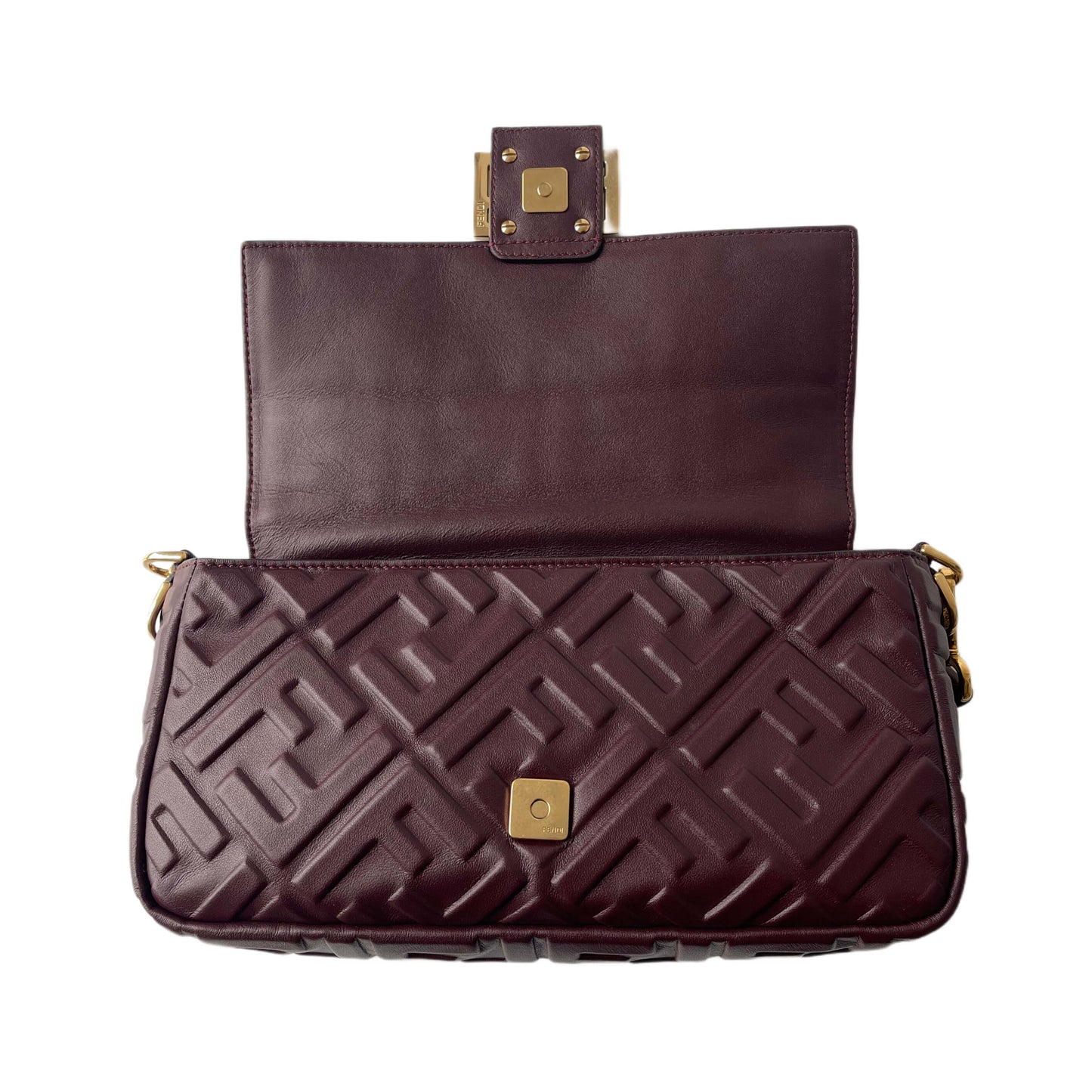 Fendi Baguette Tasche Bordeaux