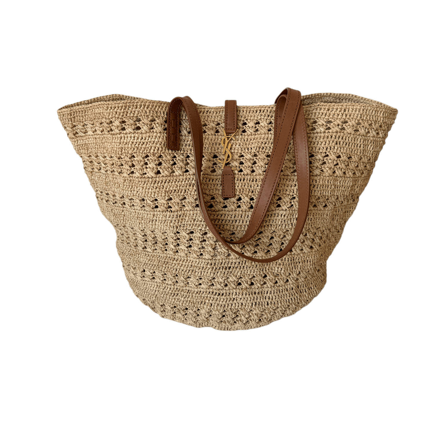 Saint Laurent Panier Medium Raffia Bag