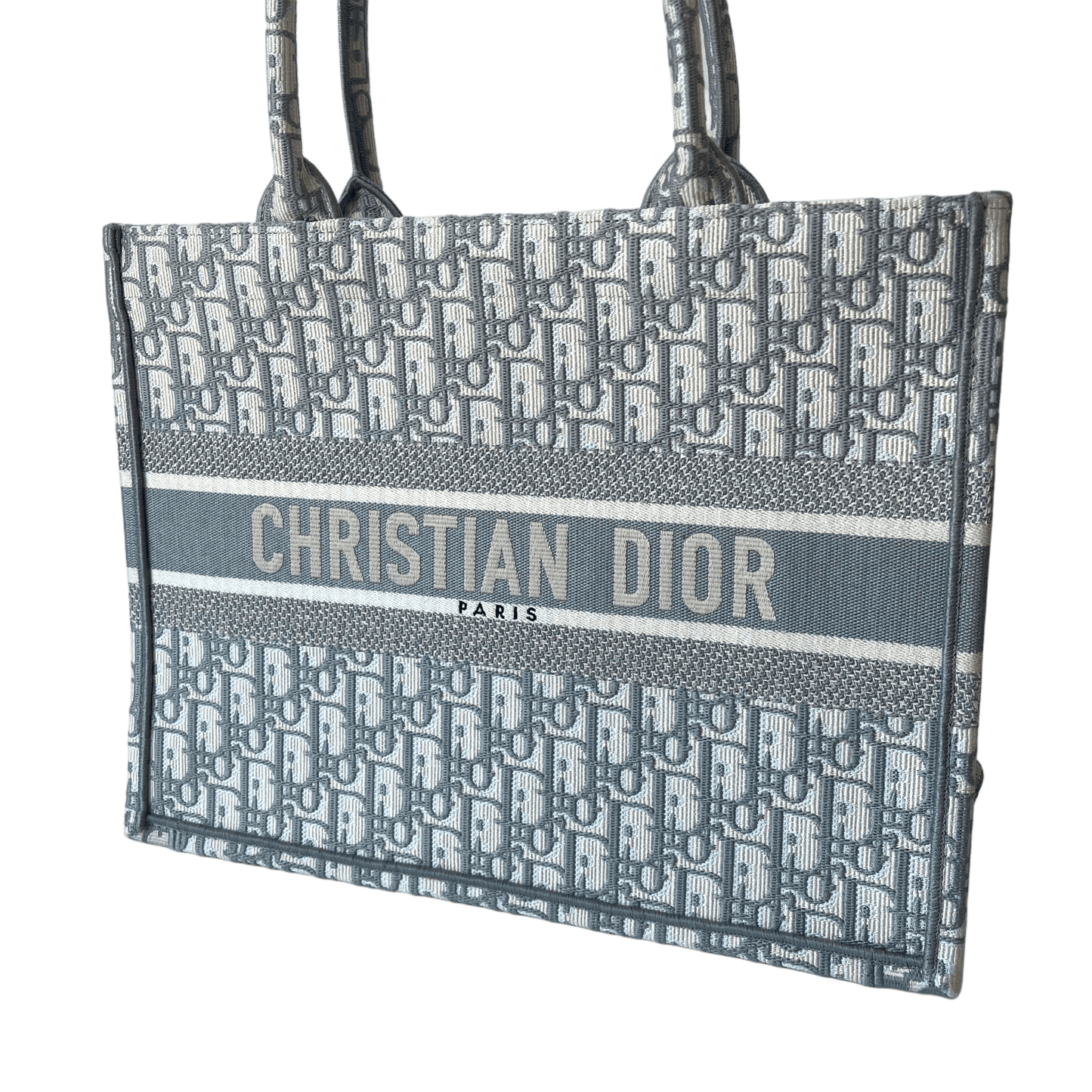 Dior Book Tote Medium Light Grey Oblique