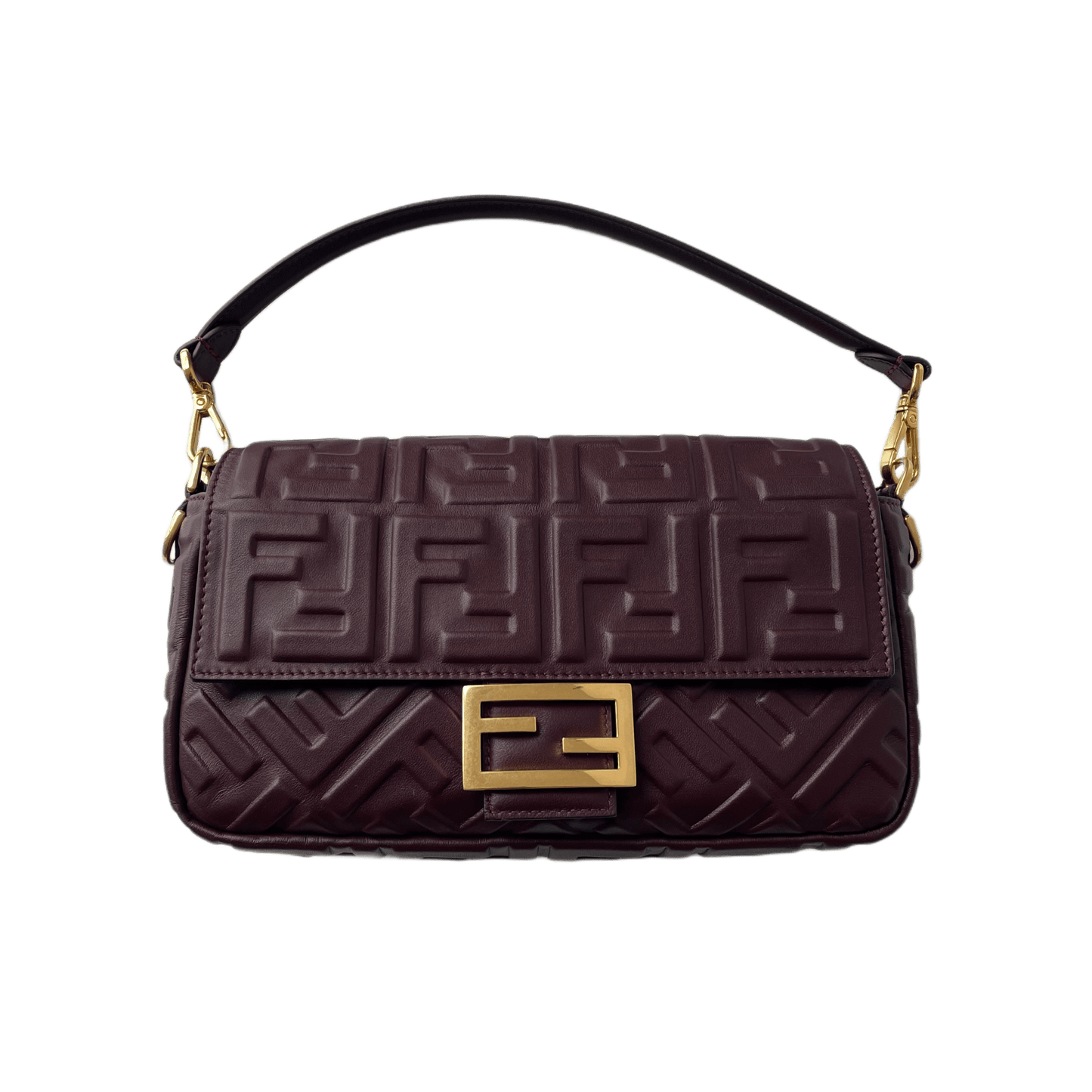 Fendi Baguette Tasche Bordeaux