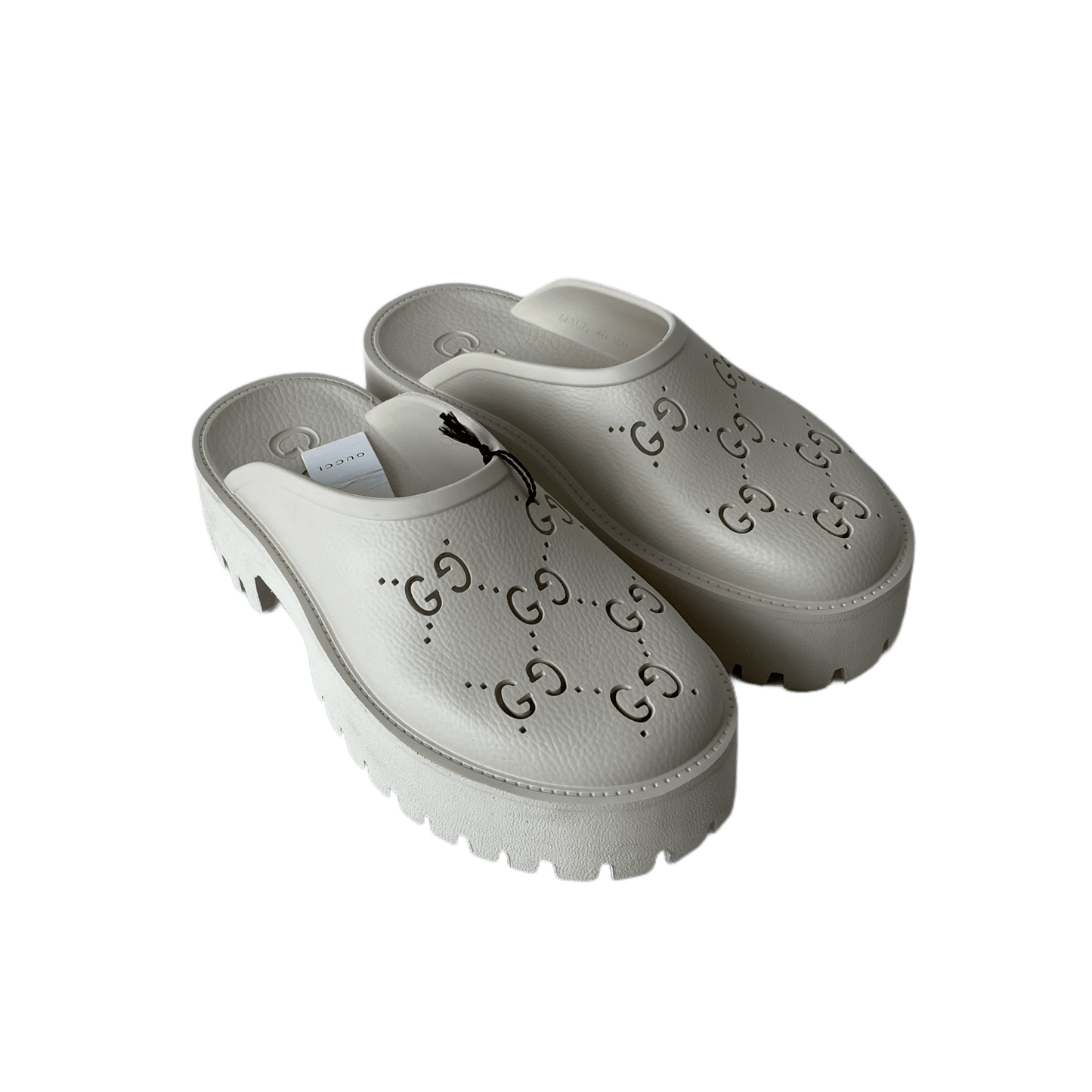 Gucci Platform Sandals in White Rubber