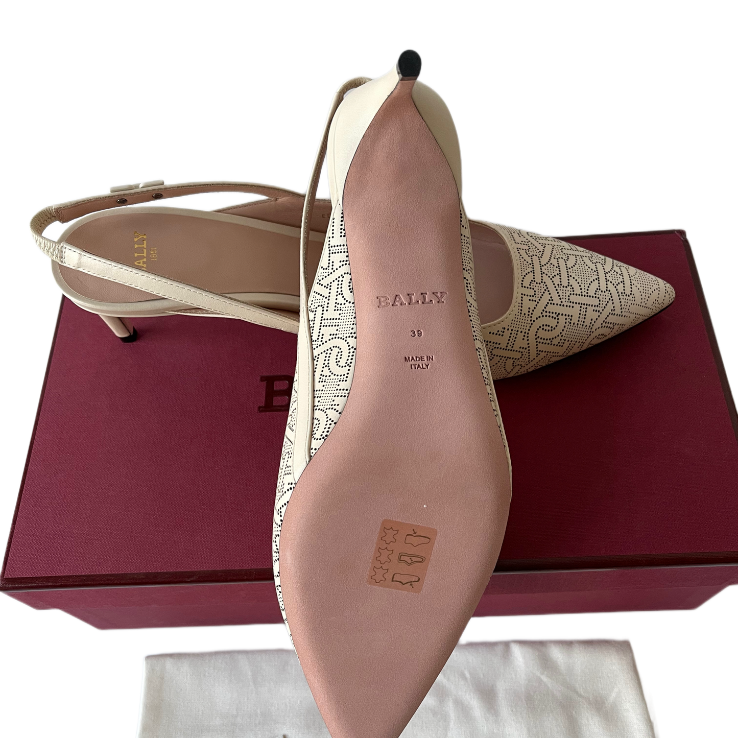 Bally Edeline Slingback Pumps Beige