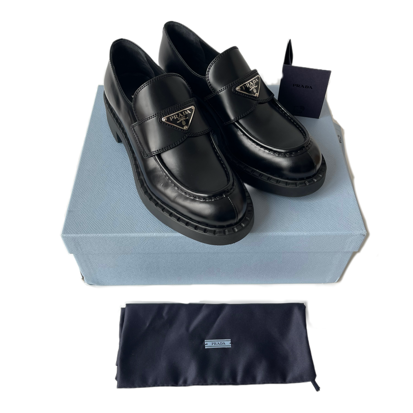 Prada Chocolate Loafers Black