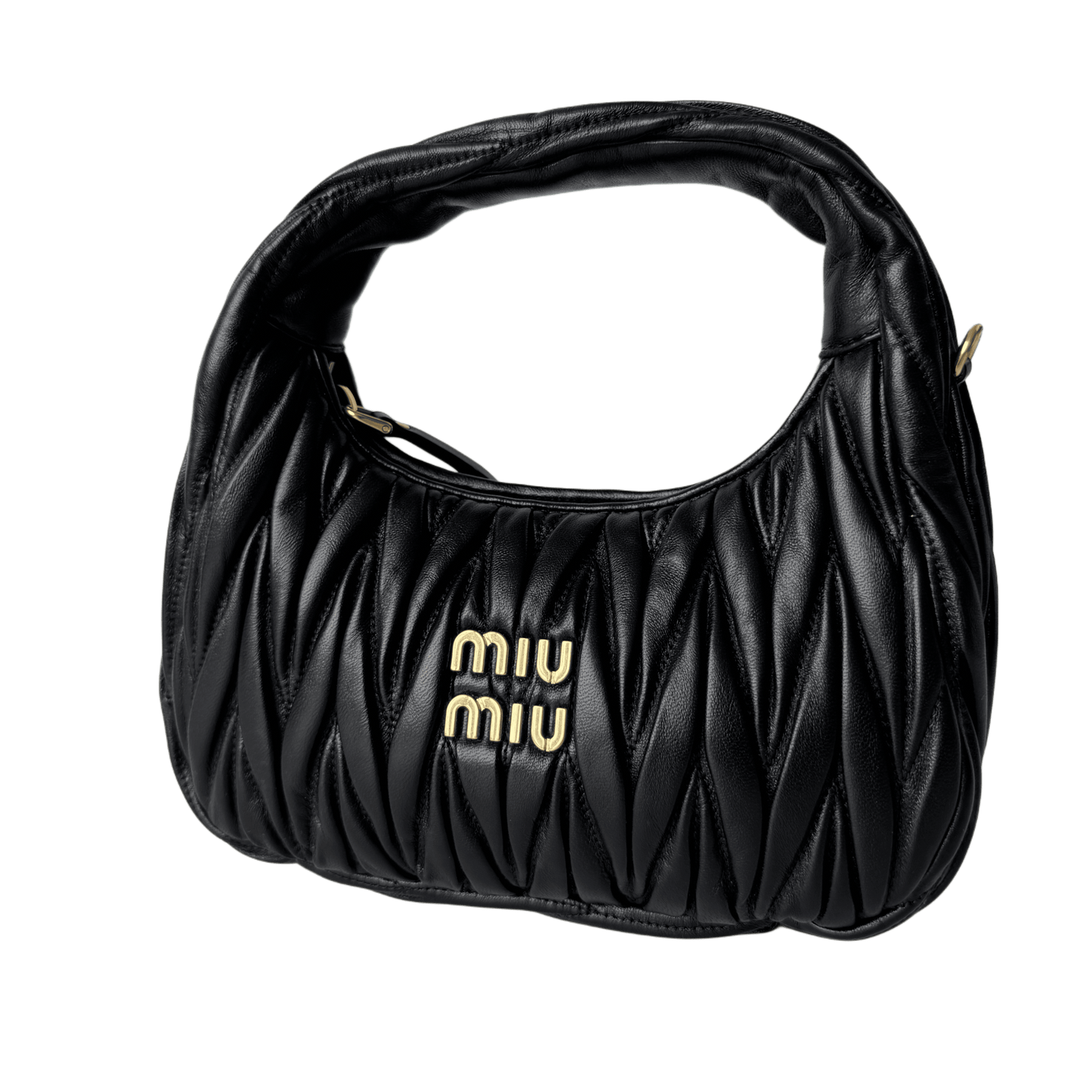 Miu Miu Wander Hobo Bag Small Schwarz